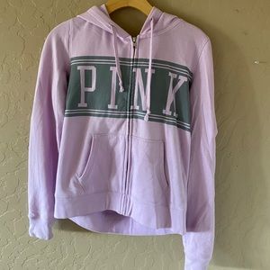 PINK zip up sweater